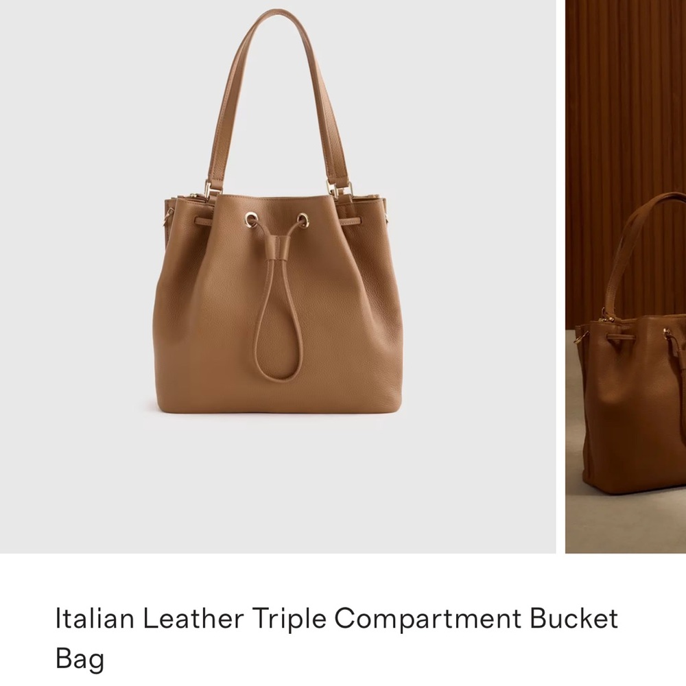 Quince Italian Leather Bucket Bag - Picture 9 of 14